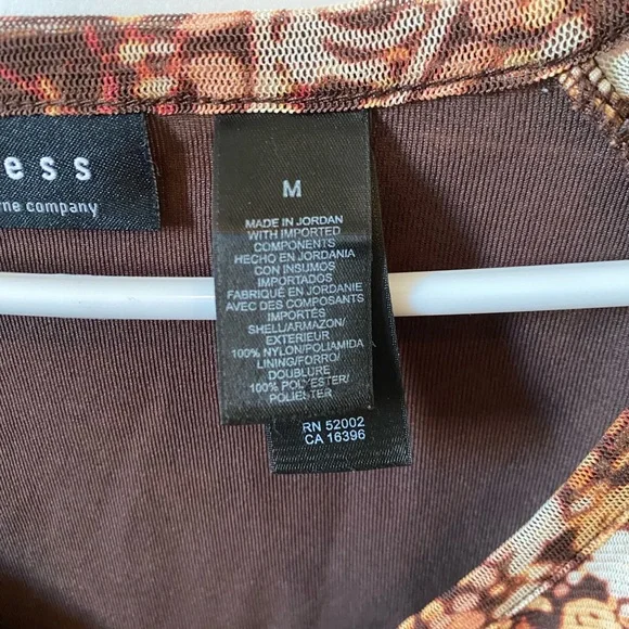 Axcess Women's Brown Blouse Y2K - Picture 2 of 3